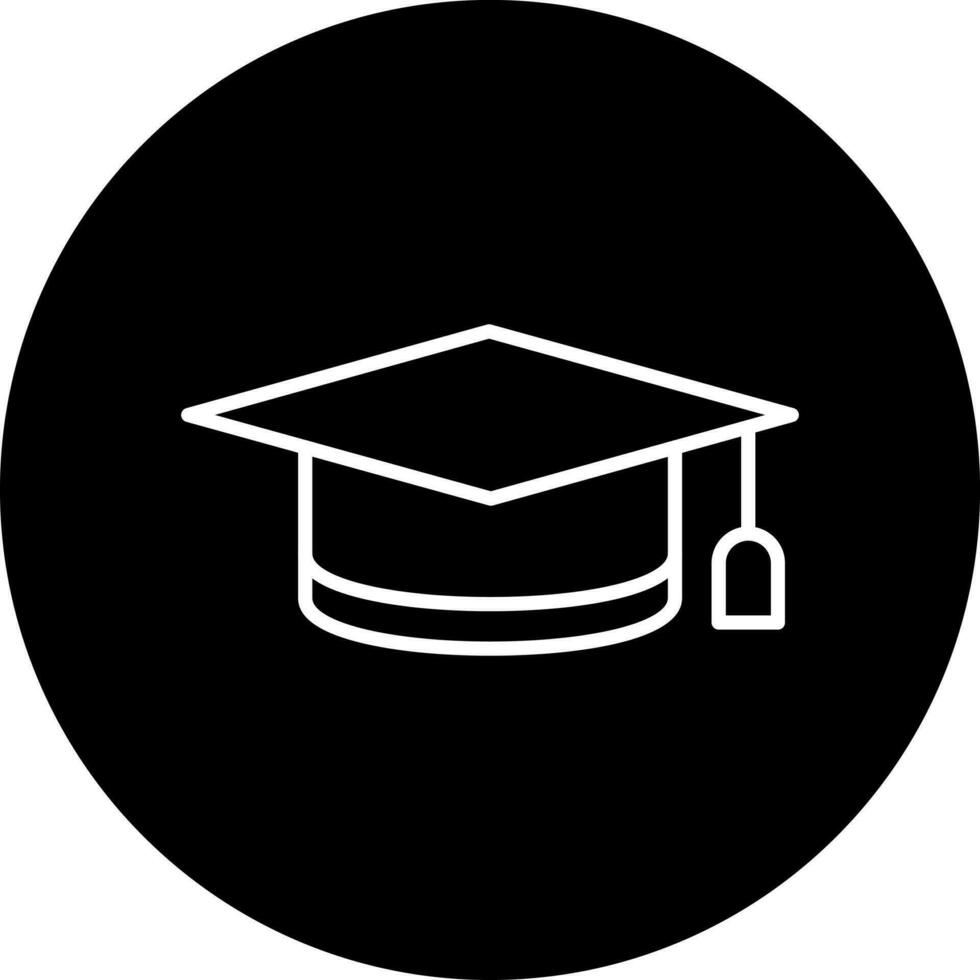 Graduate Hat Vector Icon Style