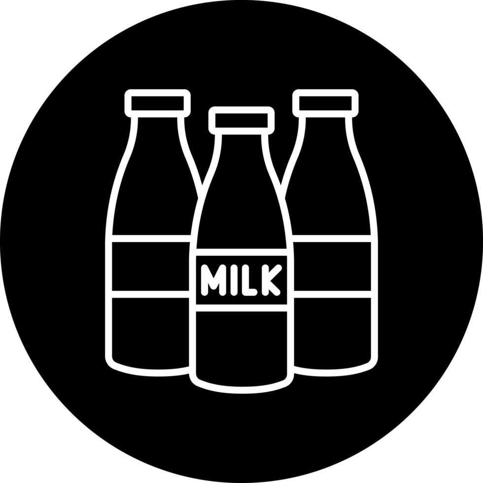 Milk Bottles Vector Icon Style