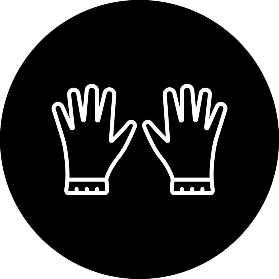 mano guantes vector icono estilo