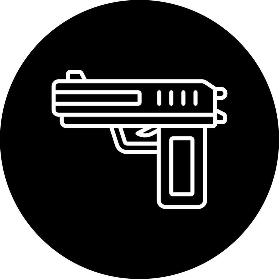 policía pistola vector icono estilo