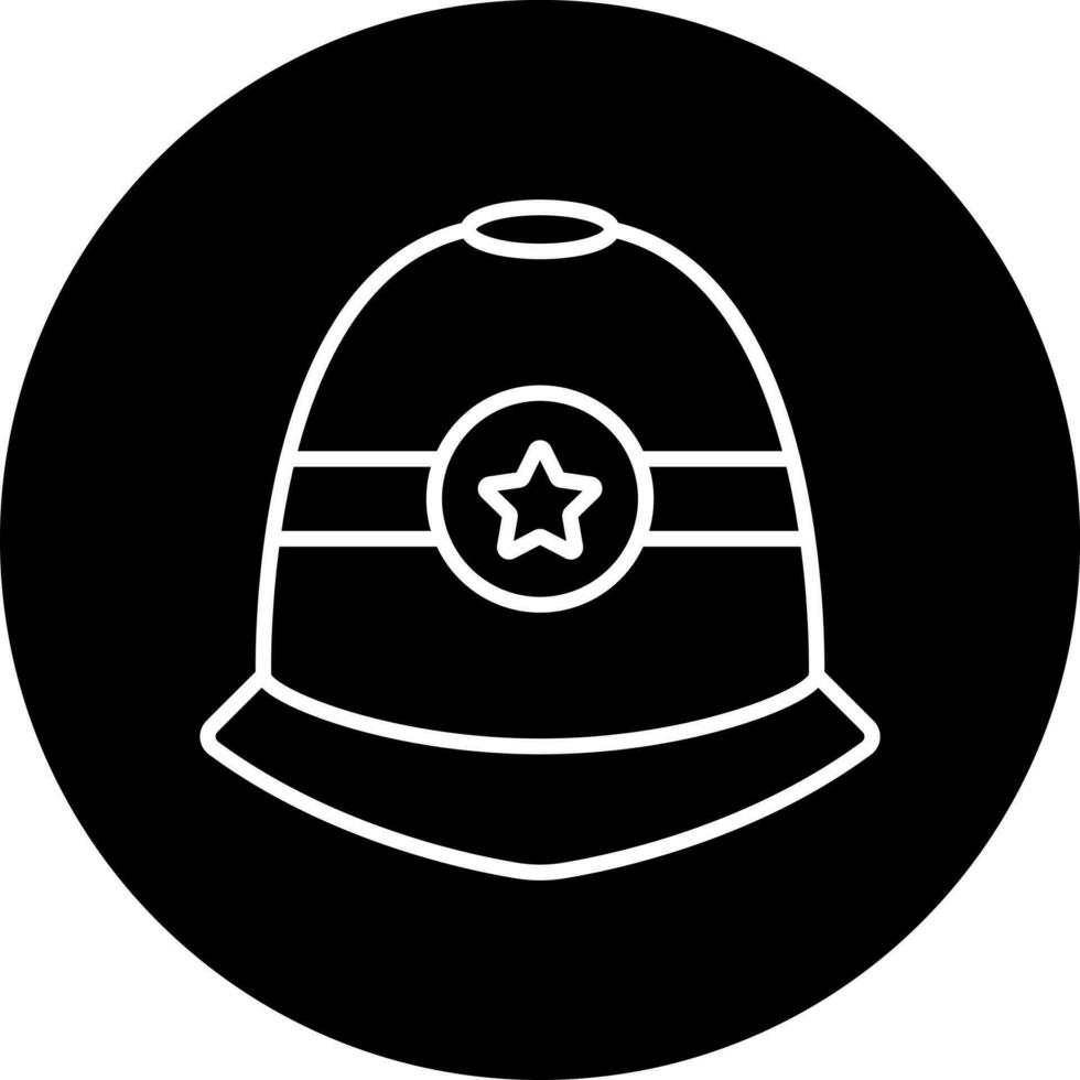 Police Helmet Vector Icon Style