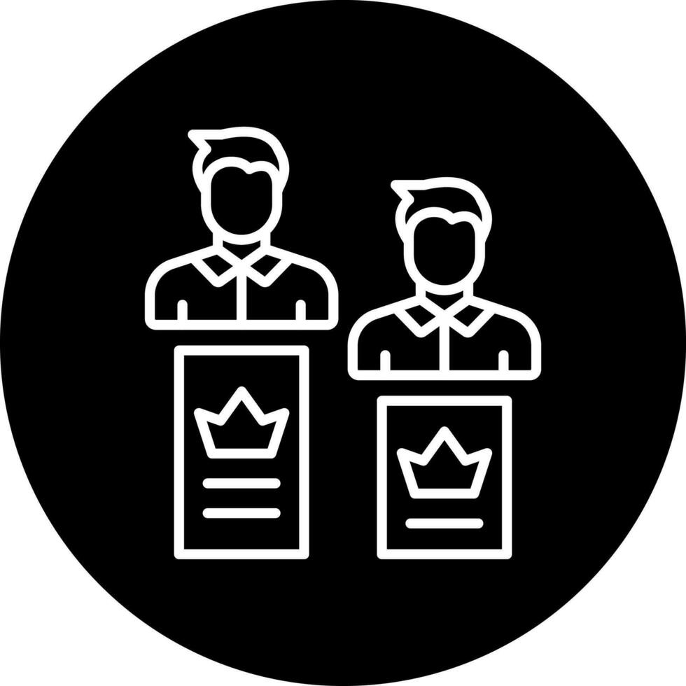 Election Polling Vector Icon Style