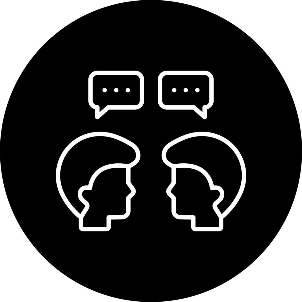 Face to Face Talk Vector Icon Style