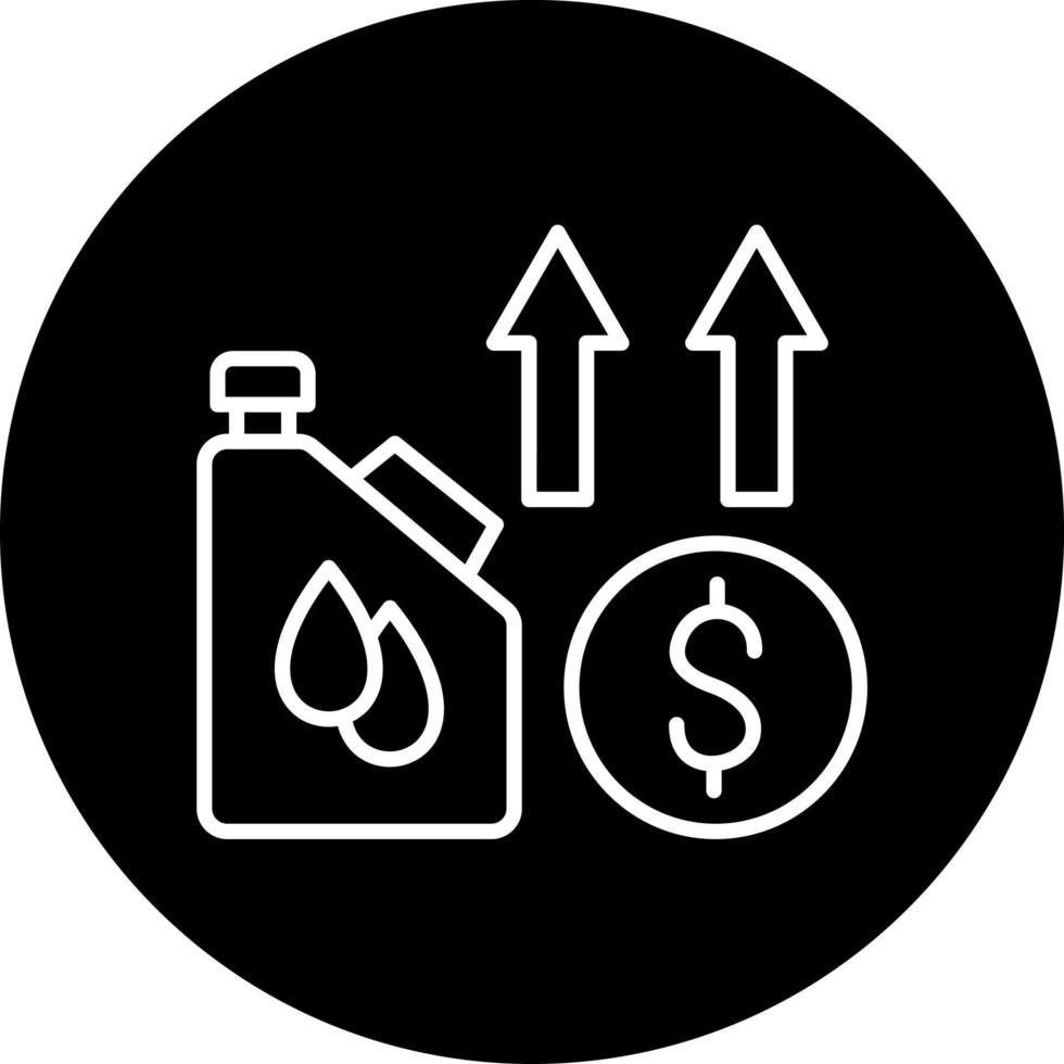 Oil Price Increase Vector Icon Style