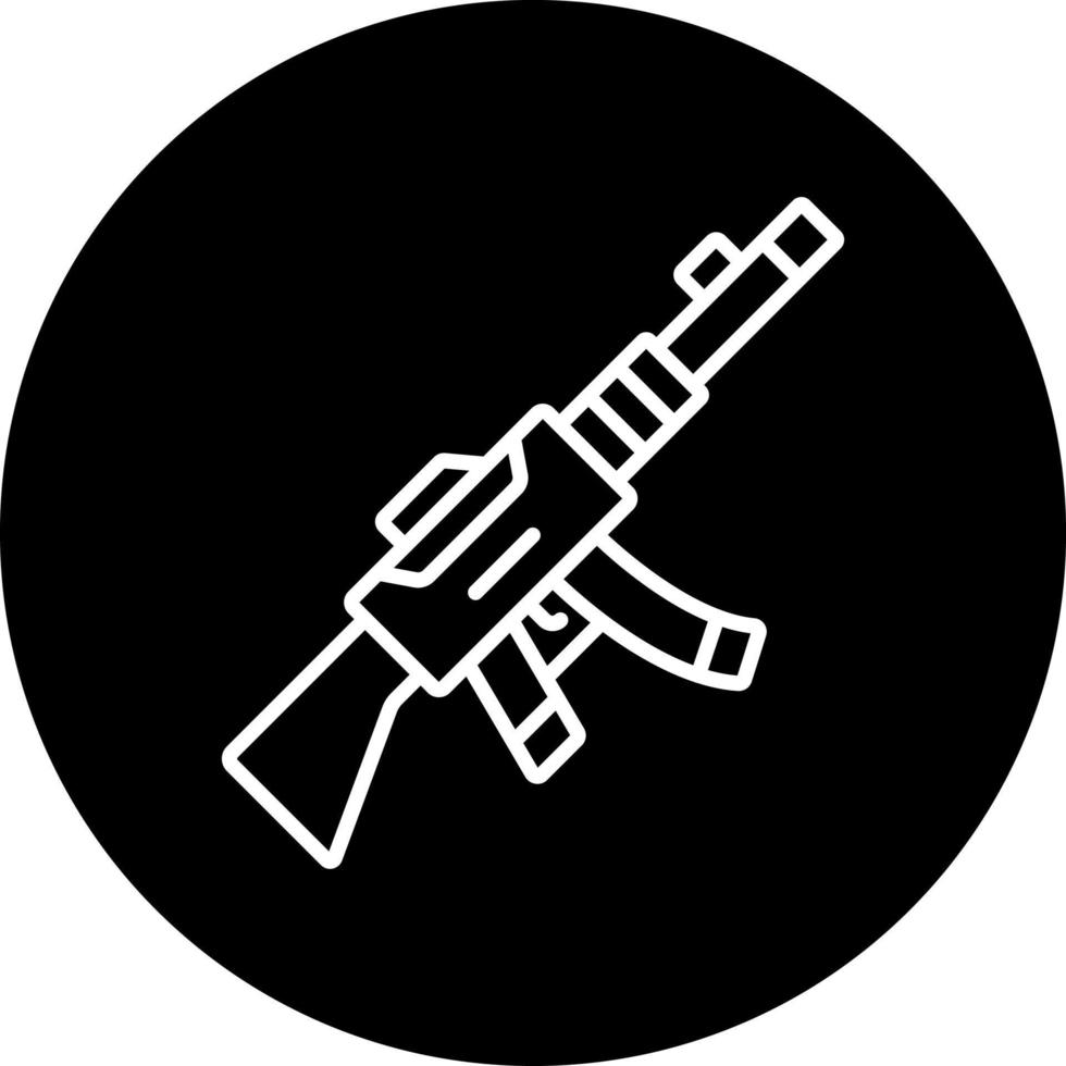Light Machine Gun Vector Icon Style