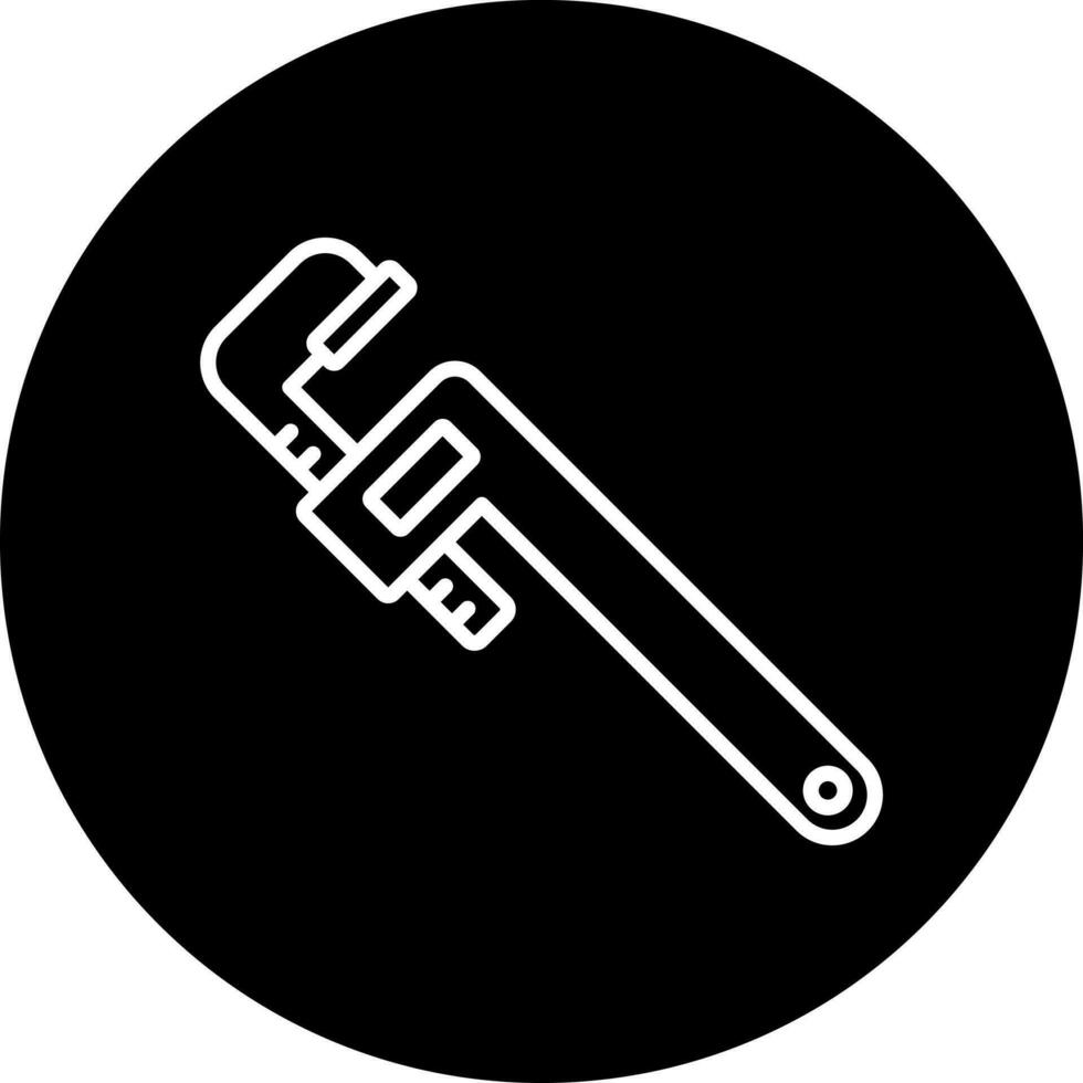 Adjustable Wrench Vector Icon Style