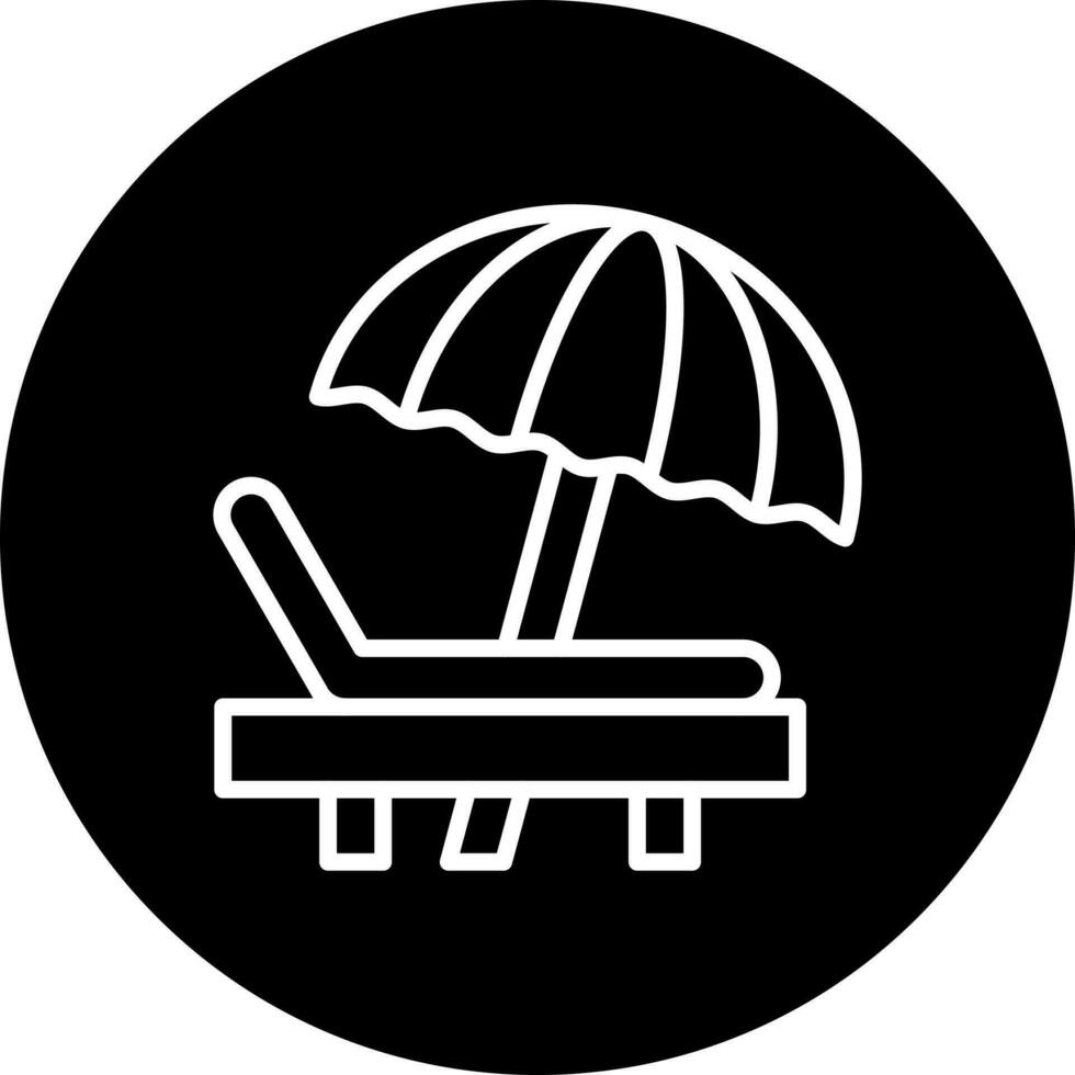 playa silla vector icono estilo
