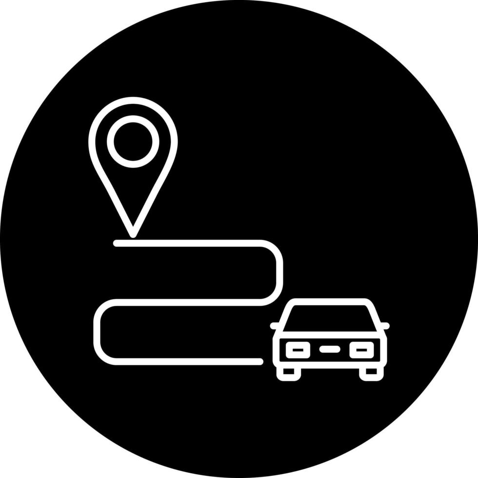 Driving Route Vector Icon Style