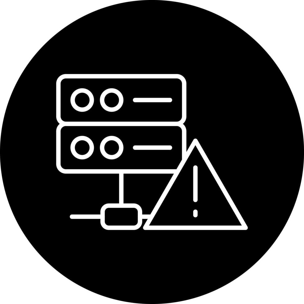 base de datos alerta vector icono estilo