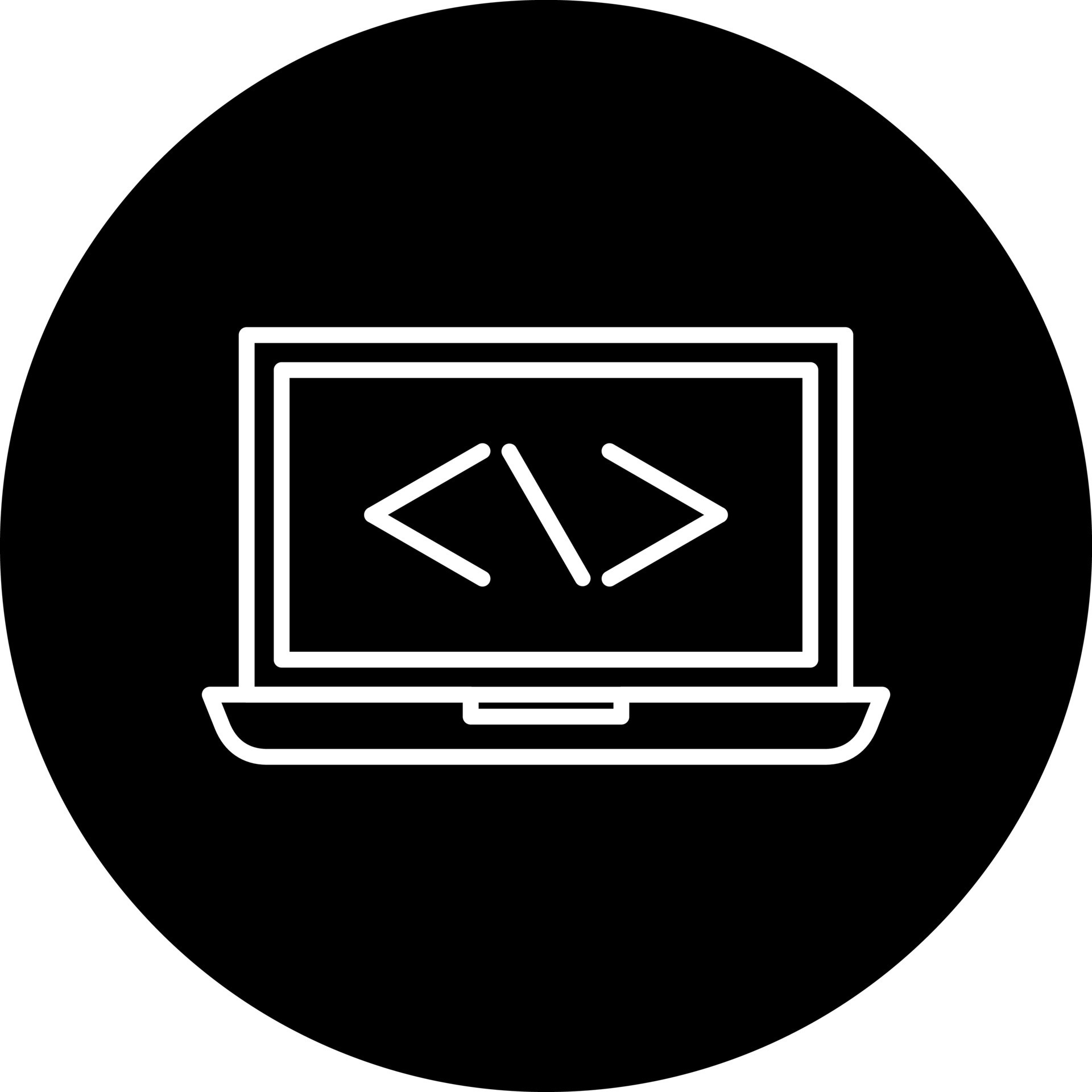 Laptop Coding Vector Icon Style 22543560 Vector Art at Vecteezy