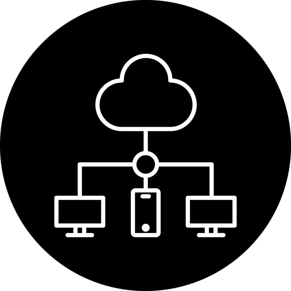 Cloud Connection Vector Icon Style