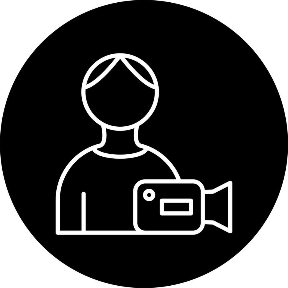 Camera Operator Vector Icon Style