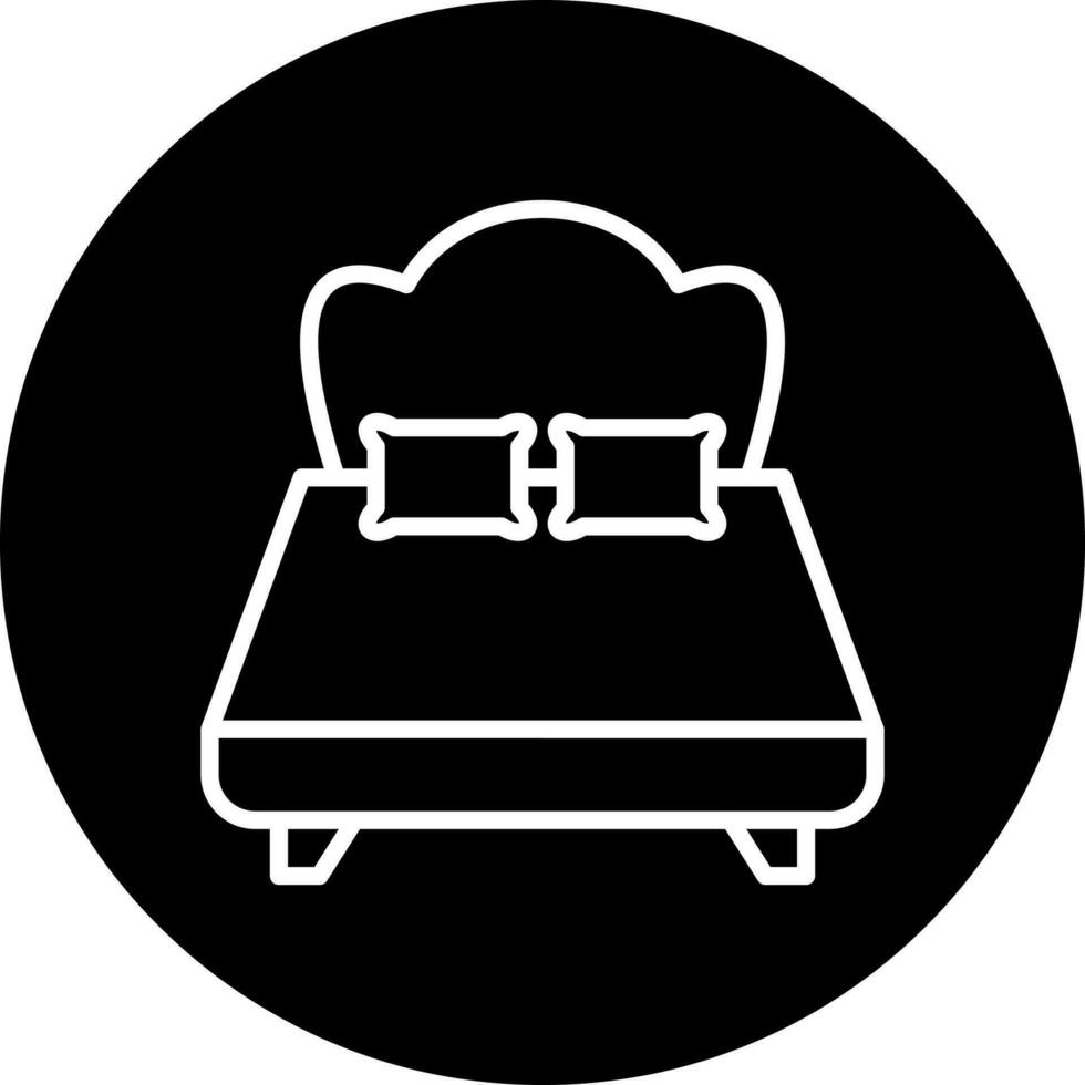 Double Bed Vector Icon Style