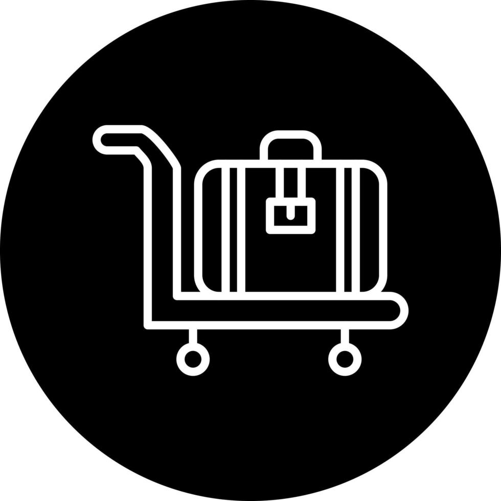 Luggage Cart Vector Icon Style