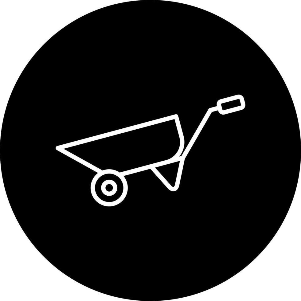 Wheelbarrow Vector Icon Style