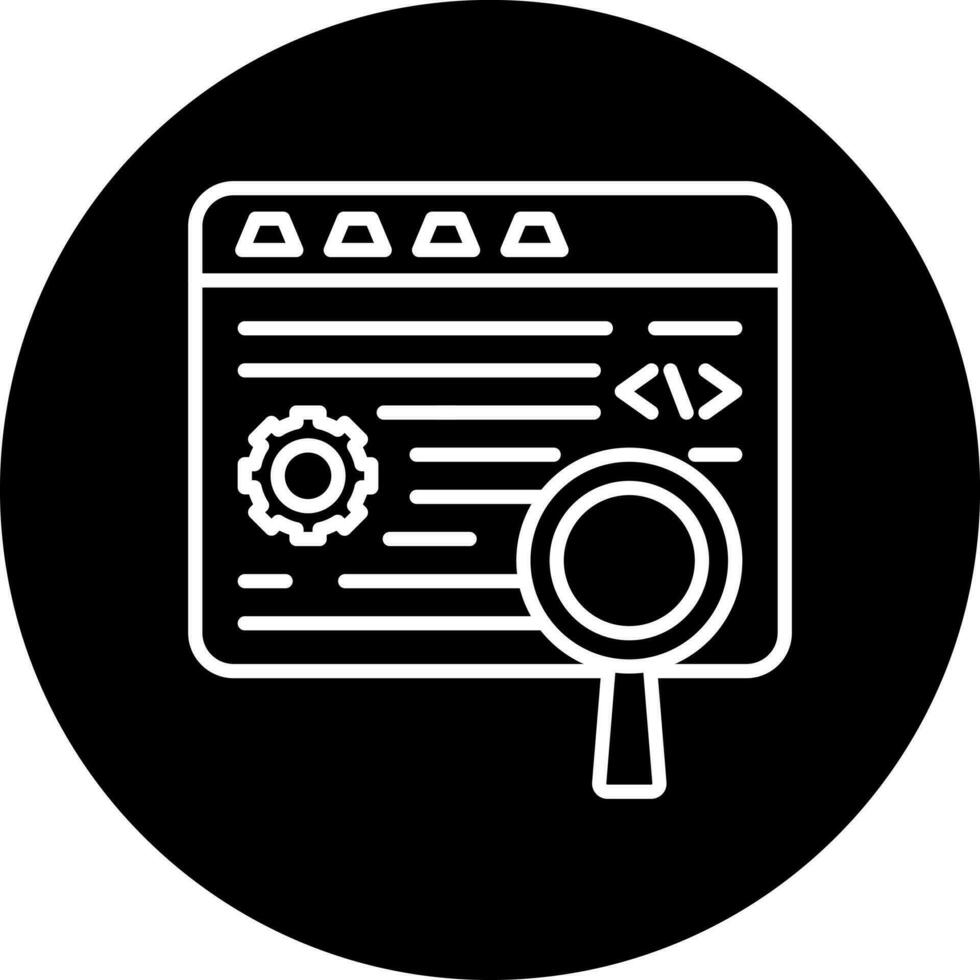 código pruebas vector icono estilo