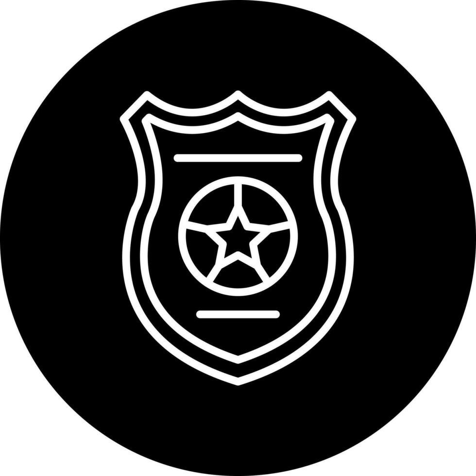 Police Badge Vector Icon Style