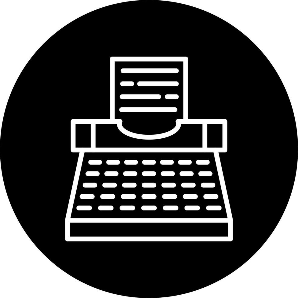 máquina de escribir vector icono estilo