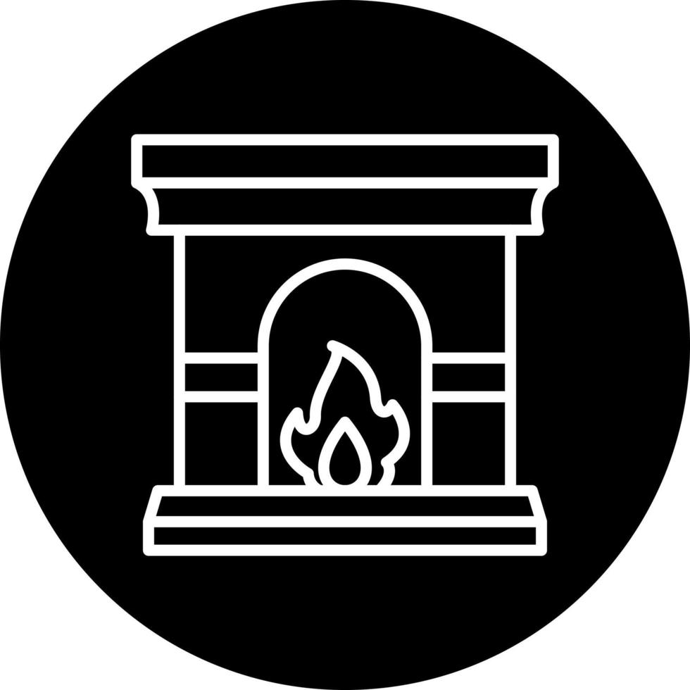 Fireplace Vector Icon Style