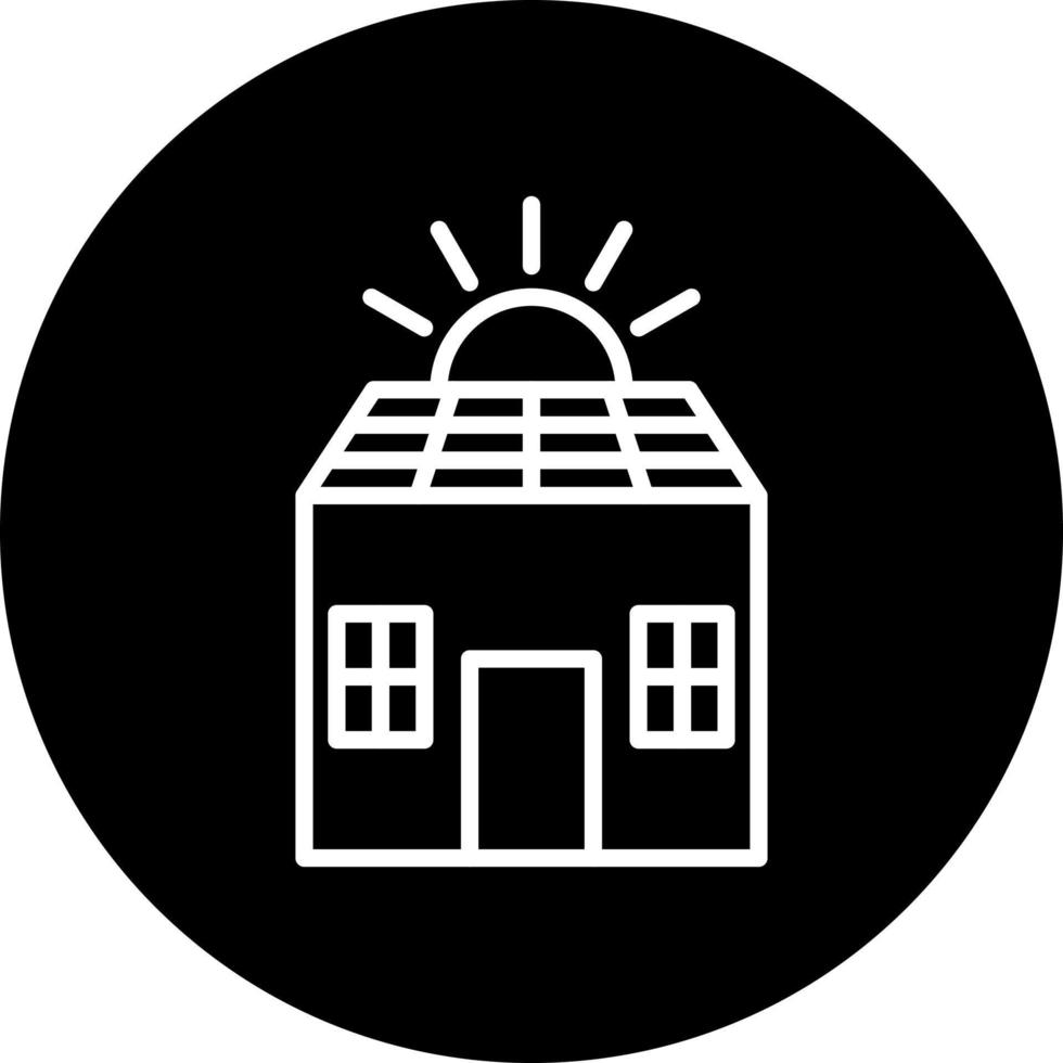 Solar House Vector Icon Style