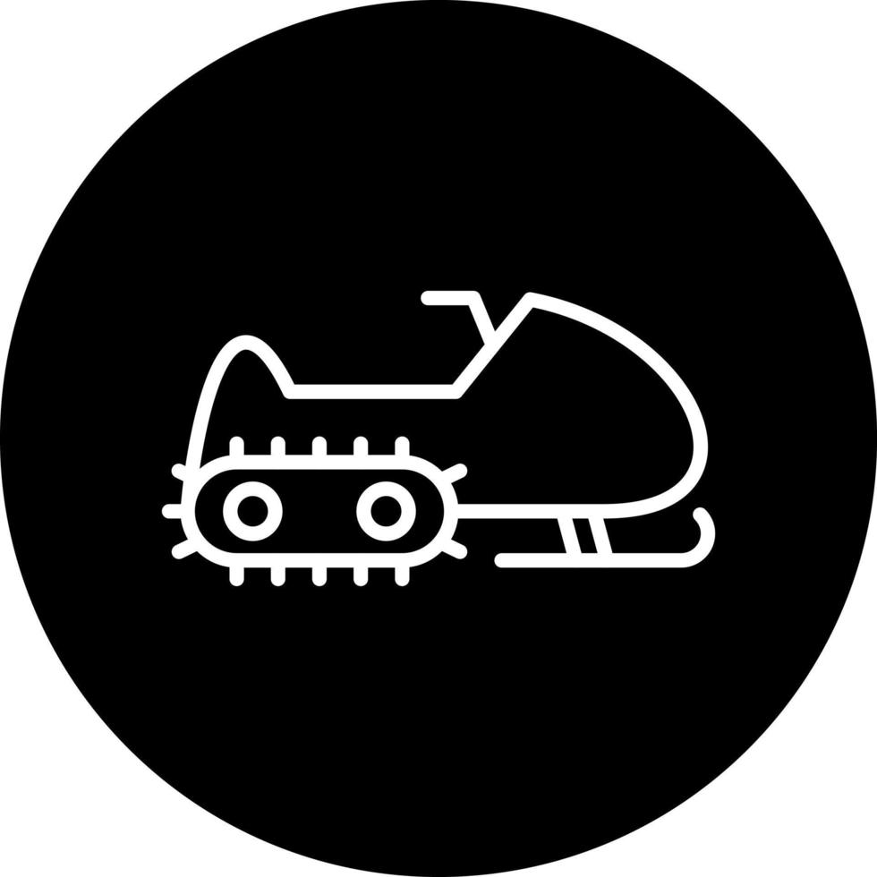 Snowmobile Vector Icon Style