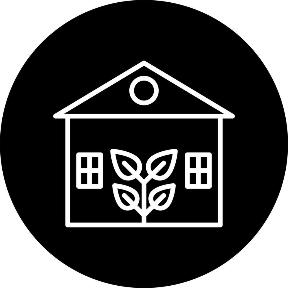 Eco House Vector Icon Style