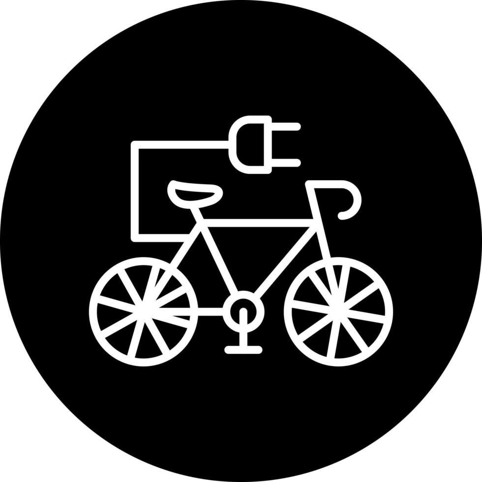 eléctrico bicicleta vector icono estilo