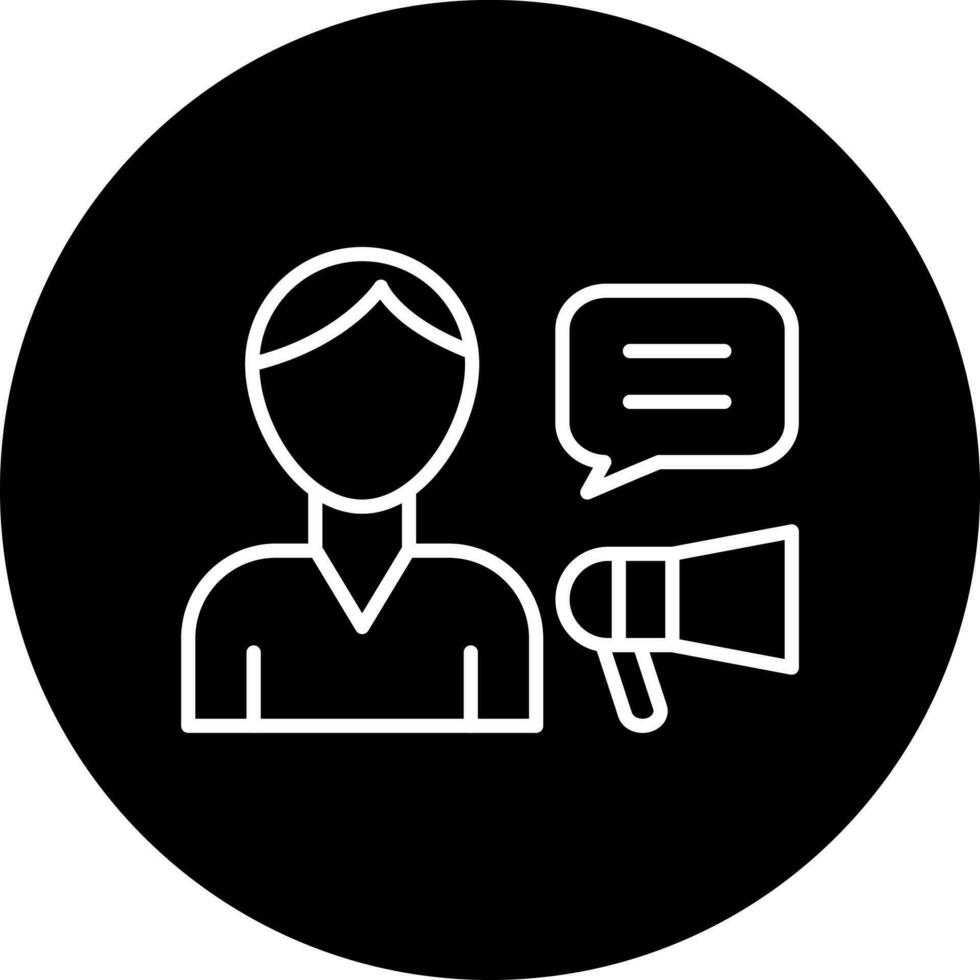 pr specialist male Vector Icon Style