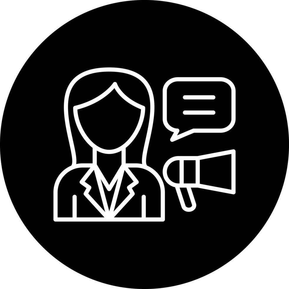 pr specialist female Vector Icon Style