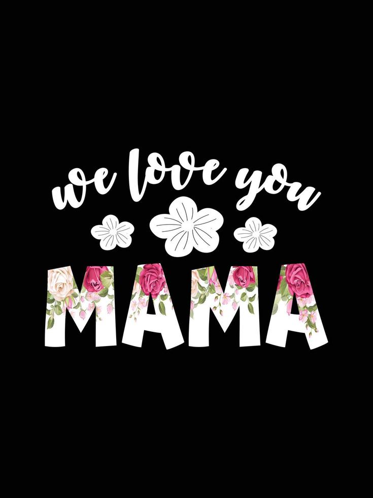 vistoso letras madres día citar contento mamá camisa vector tipografía mamá ama camiseta diseño