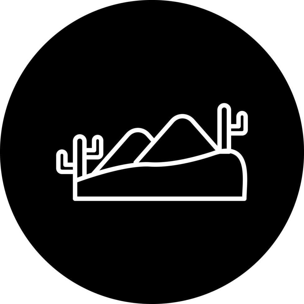 Desierto vector icono estilo