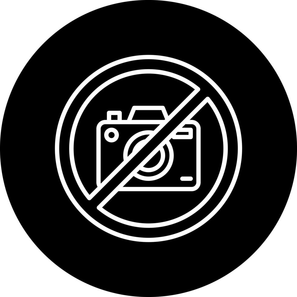 No cámara vector icono estilo