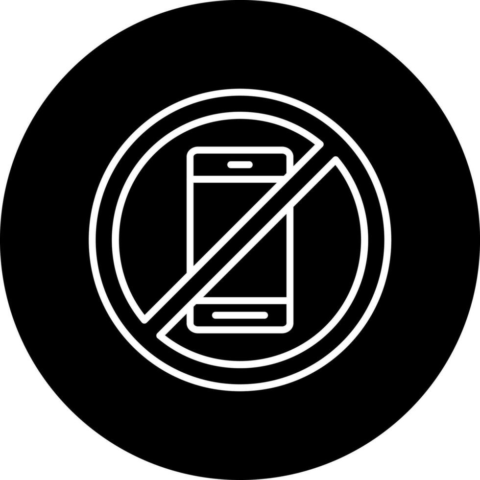 No teléfono vector icono estilo