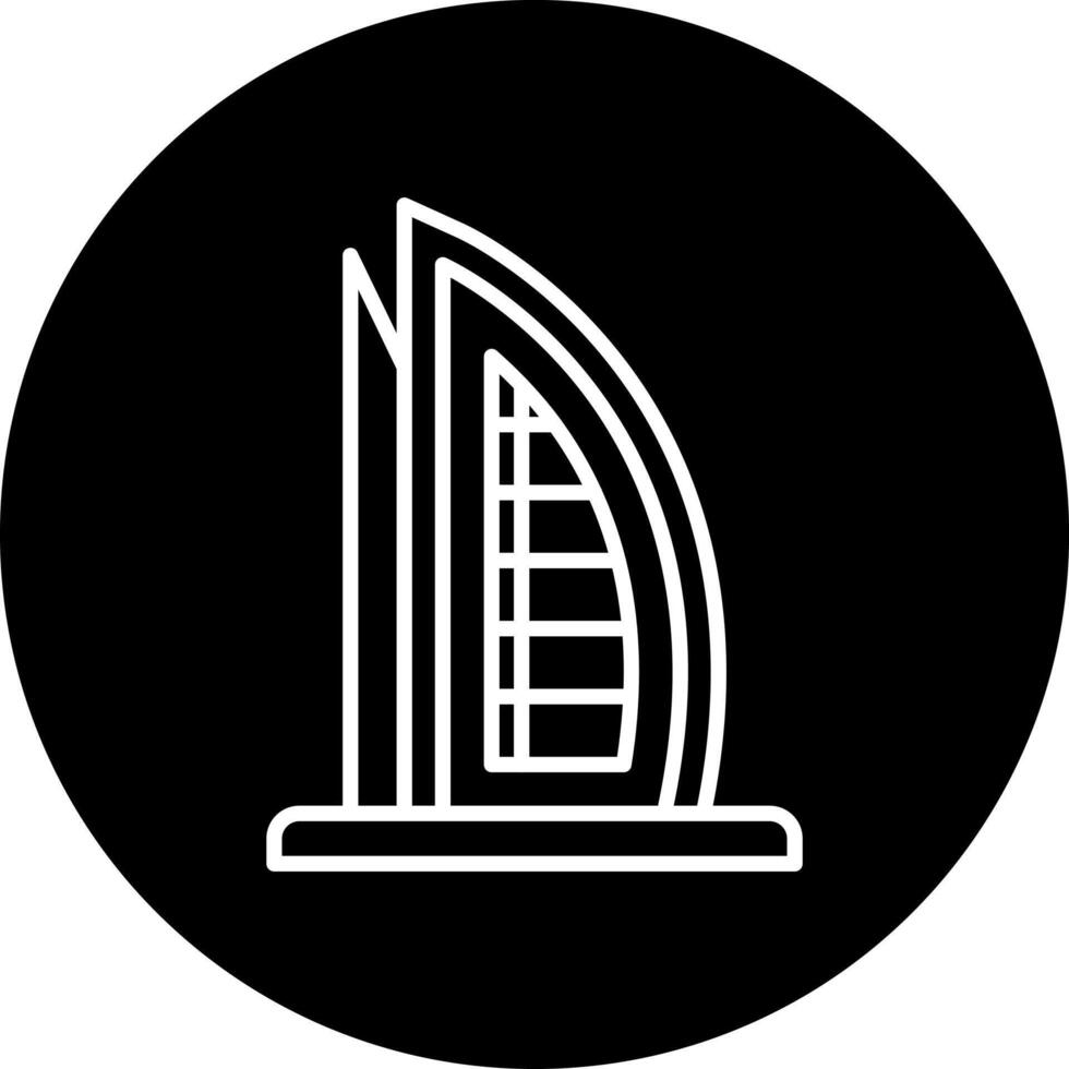 burj al arab Vector Icon Style