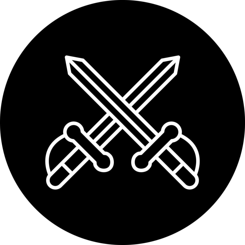 two swords Vector Icon Style