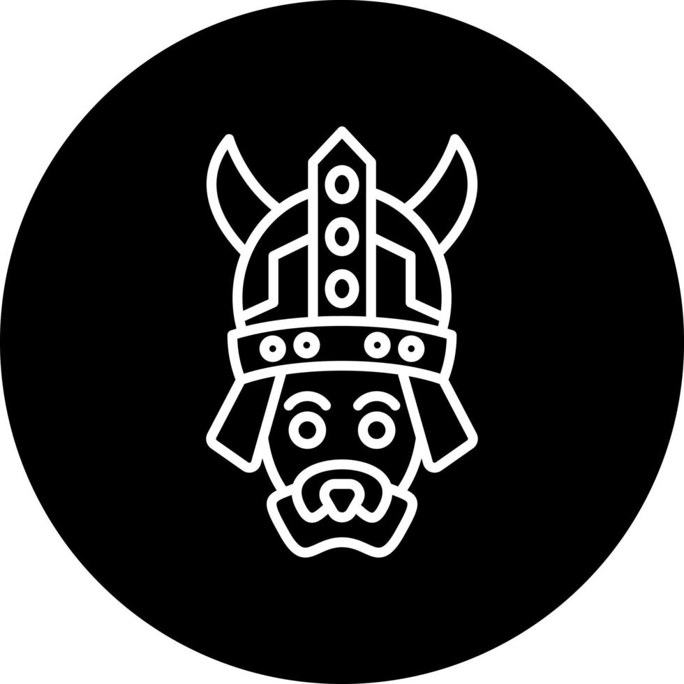 viking hunting dog Vector Icon Style