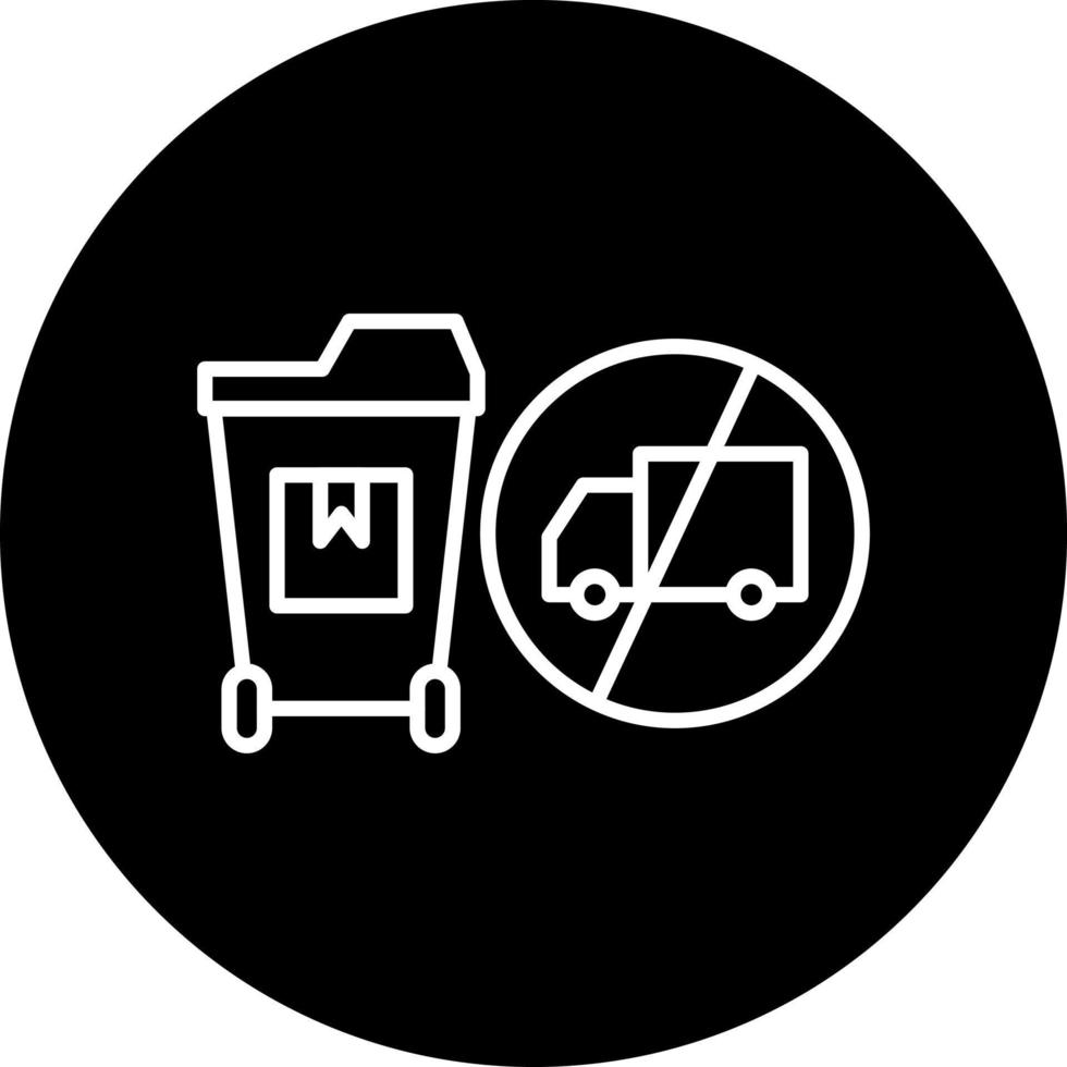waste import ban Vector Icon Style