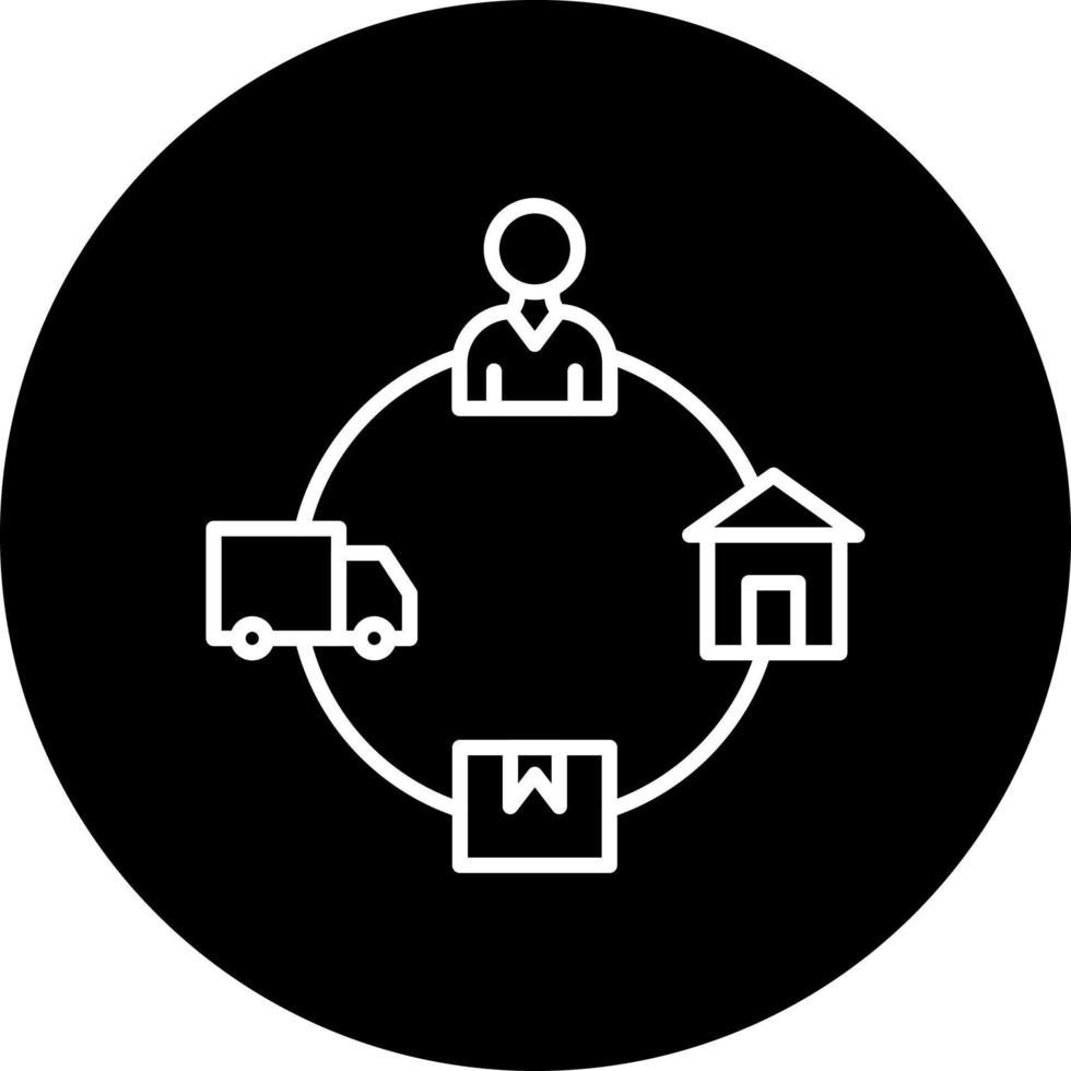 circular supply chain Vector Icon Style