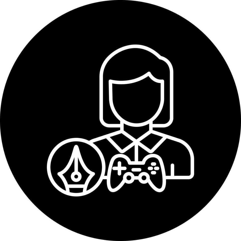 Game Designer Female Vector Icon Style