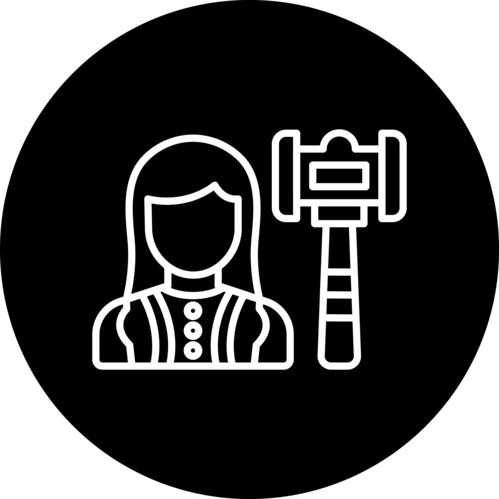 judge female Vector Icon Style