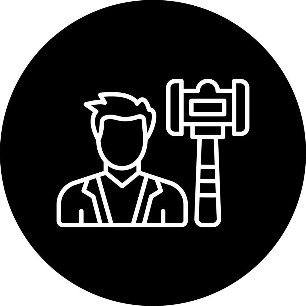 judge male Vector Icon Style