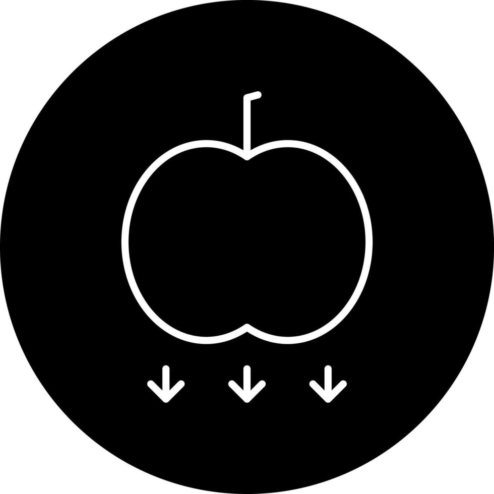 Falling Apple Vector Icon Style