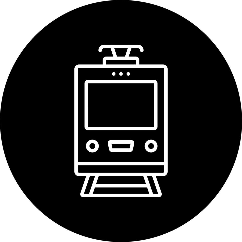 Tramcar Vector Icon Style