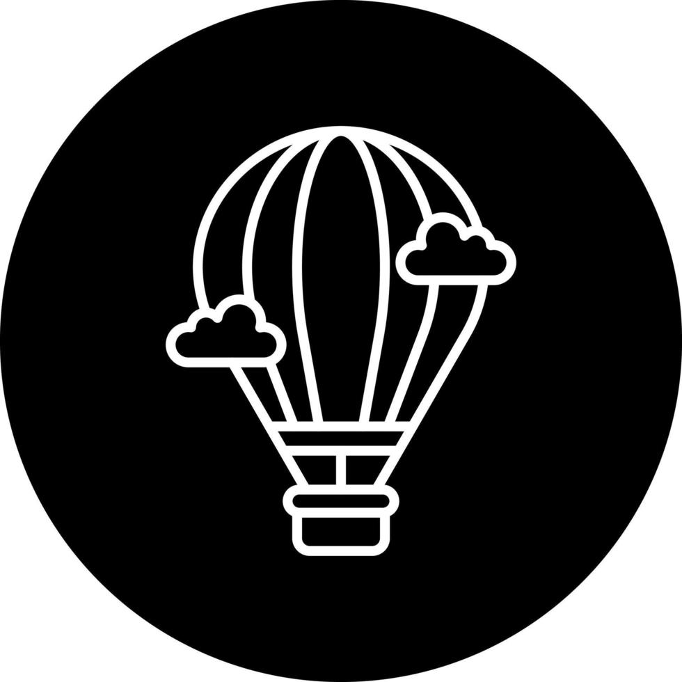 Hot Air Balloon Vector Icon Style