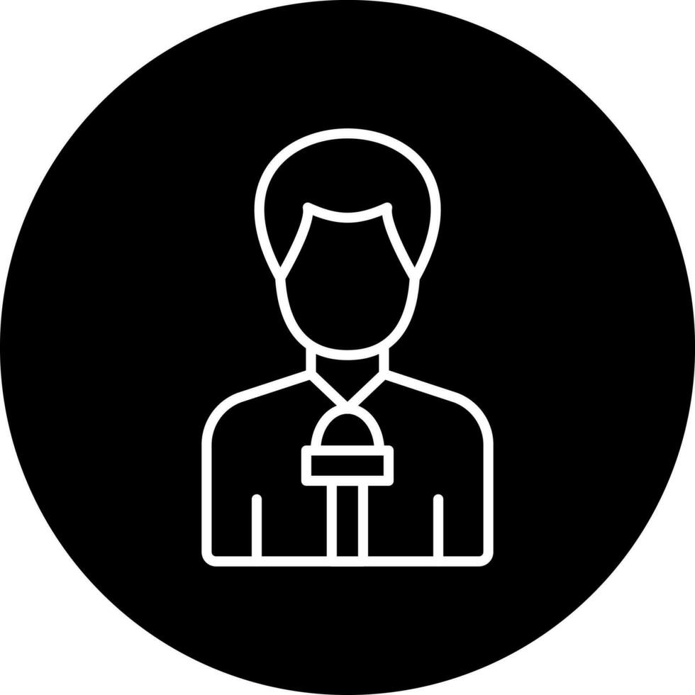 journalist male Vector Icon Style
