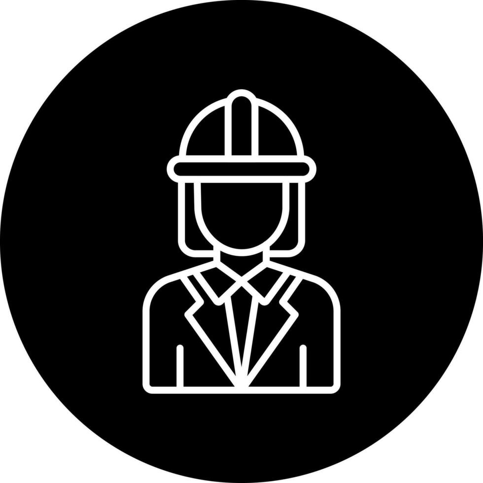 engineer female Vector Icon Style