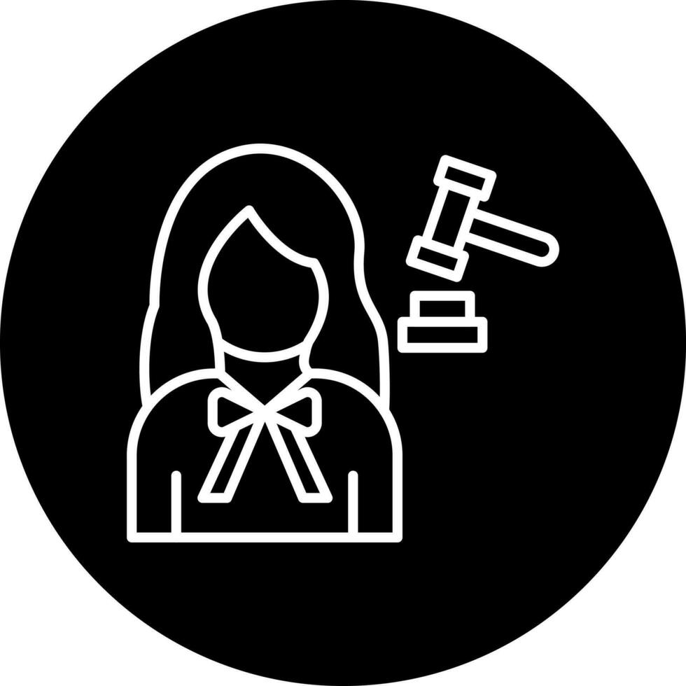 lawyer female Vector Icon Style