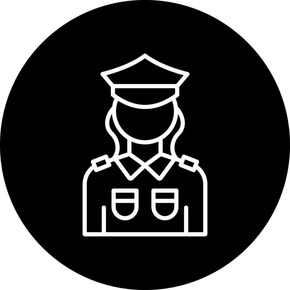 policewoman Vector Icon Style