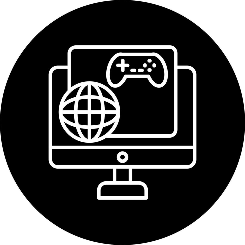 en línea juegos vector icono estilo