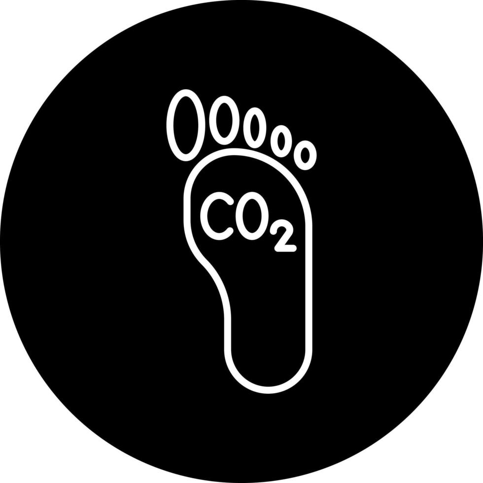 carbon footprint Vector Icon Style